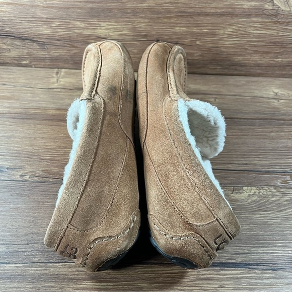 UGG Ascot Brown Suede Slippers Loafers Slip-Ons Men’s Size 11 EEE Shoes - Picture 4 of 10